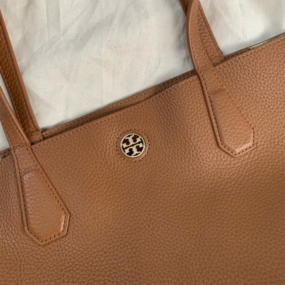 Tory Burch “Bark Brown” Perry Tote Bag